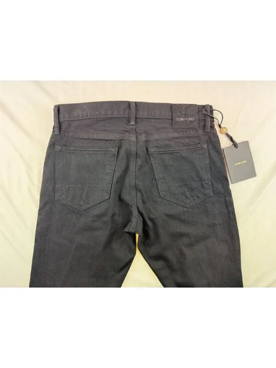 NWT Tom Ford Black Stretch Denim Slim Size 32 $820 - Picture 7 of 16